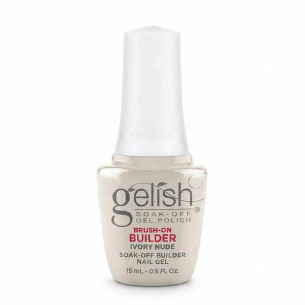 Frasco de builder gel Gelish Brush-On Builder Ivory Nude, 15 ml
