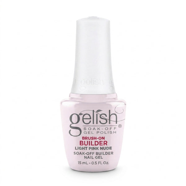 Frasco de builder gel Gelish Brush-On Builder Light Pink Nude, 15 ml