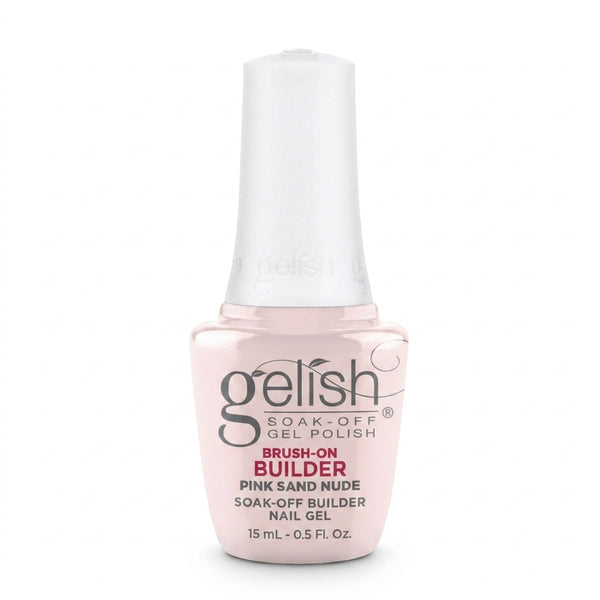Frasco de builder gel Gelish Brush-On Builder Pink Sand Nude, 15 ml