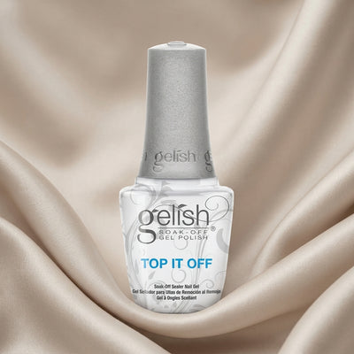 Frasco de top coat Gelish Top It Off Sealer Gel, 15 ml