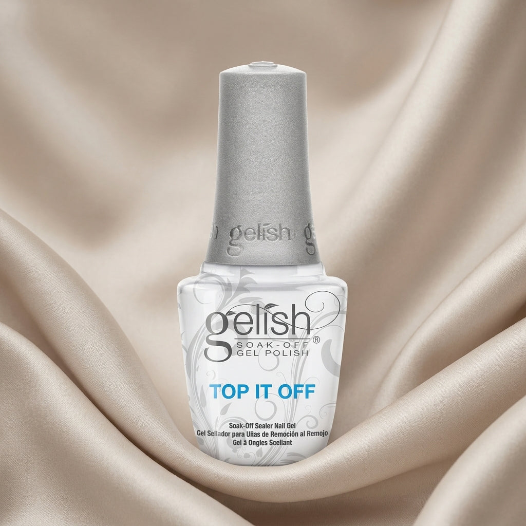 Frasco de top coat Gelish Top It Off Sealer Gel, 15 ml