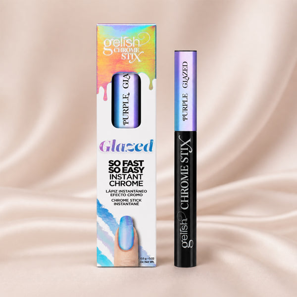 Pigmento chrome Gelish Chrome Stix Purple Glazed, 5 g, toma de producto