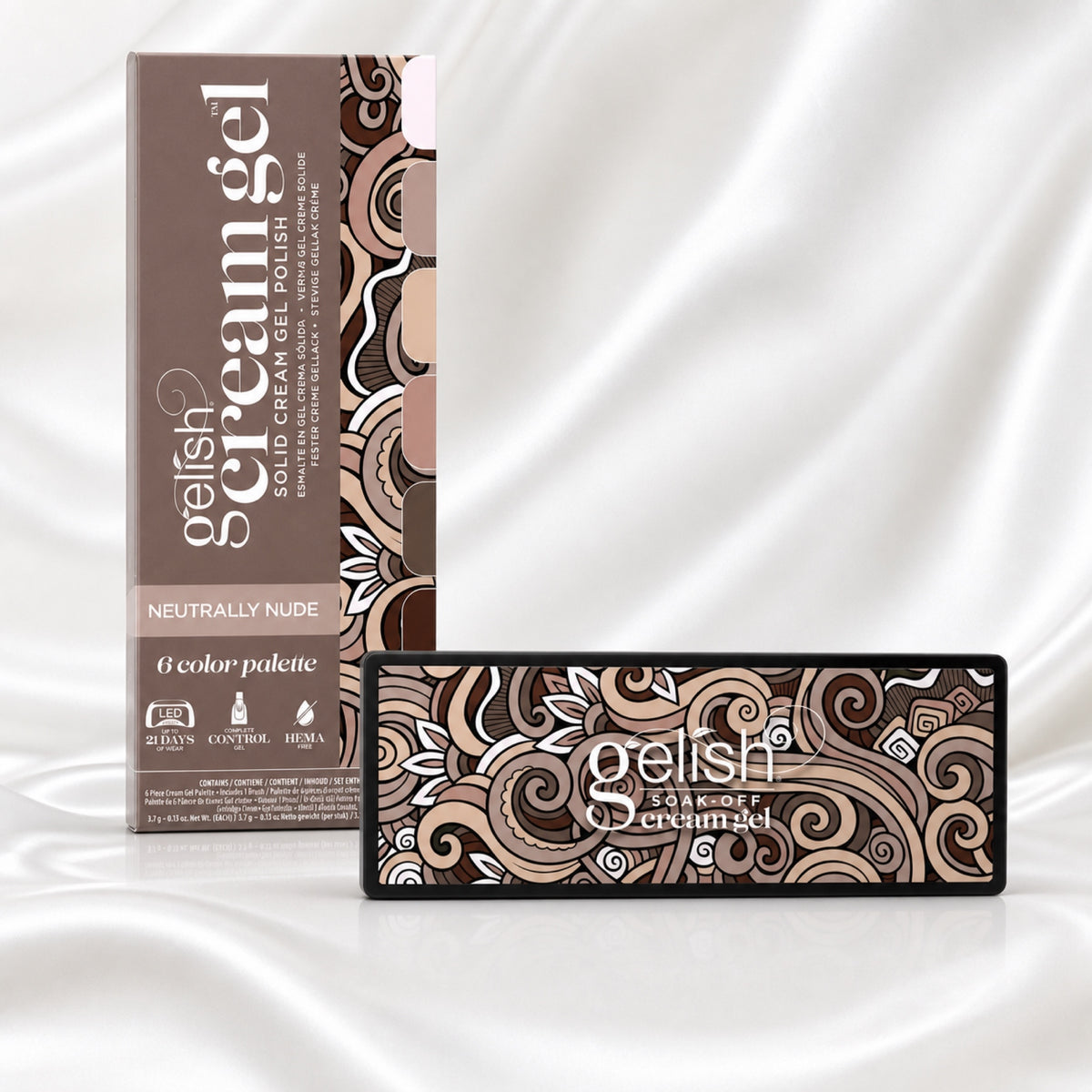Kit Gelish Cream Gel Paleta 6 pc Neutrally Nude, toma de producto