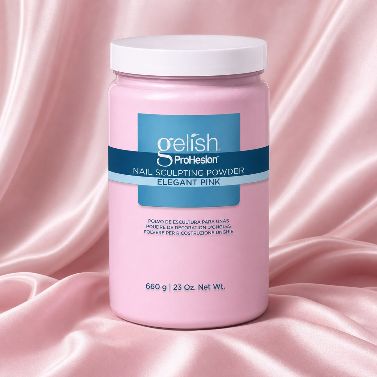 Polvo acrílico Gelish ProHesion Nail Sculpting Powder Elegant Pink, 660 g, toma de producto