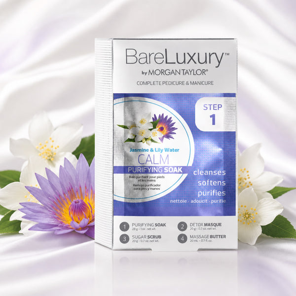 Kit Morgan Taylor BareLuxury Calm Jasmine & Lily Water, 4 pzas, toma de producto
