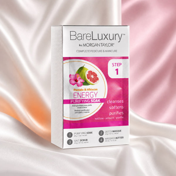 Kit Morgan Taylor BareLuxury Energy Pomelo & Hibiscus, 4 pzas, toma de producto