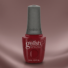Frasco de esmalte en gel Gelish Man Of The Moment, color Rojos acabado Cream, 15 ml
