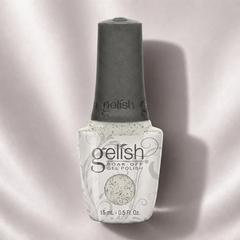 Frasco de esmalte en gel Gelish Fame Game, color Blancos acabado Glitter, 15 ml