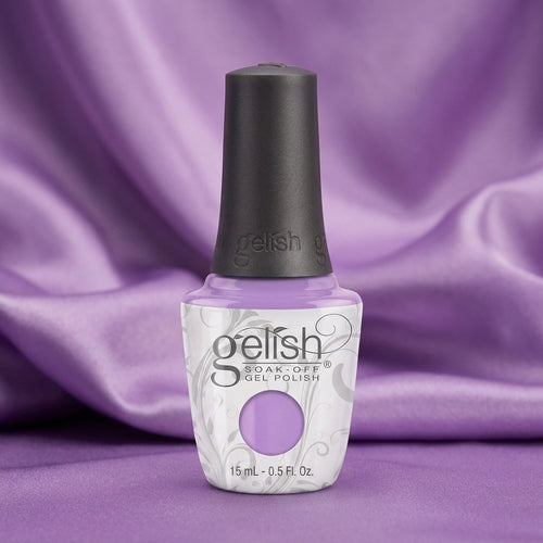 Frasco de esmalte en gel Gelish All The Queen's Bling, color Morados acabado Cream, 15 ml