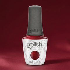 Frasco de esmalte en gel Gelish What's Your Poinsettia?, color Rojos acabado Shimmer, 15 ml
