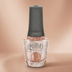 Frasco de esmalte en gel Gelish Bright Up My Alley, color Naranjas acabado Glitter, 15 ml