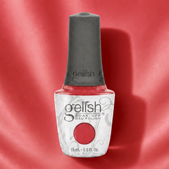 Frasco de esmalte en gel Gelish Hold The Camera, color Rojos acabado Glitter, 15 ml