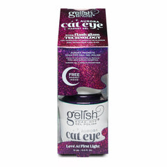 Empaque oficial de Gelish Aurora Cat Eye Love At First Light Magnet Gel 15 ml, caja con imán incluido