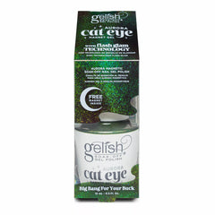 Empaque oficial de Gelish Aurora Cat Eye Big Bang For Your Buck Magnet Gel 15 ml, caja con imán incluido