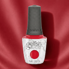 Frasco de esmalte en gel Gelish Fire Cracker, color Rojos acabado Cream, 15 ml