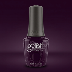 Frasco de esmalte en gel Gelish Bella's Vampire, color Negros acabado Cream, 15 ml