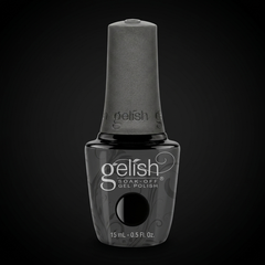 Frasco de esmalte en gel Gelish Black Shadow, color Negros acabado Cream, 15 ml