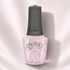 Frasco de esmalte en gel Gelish June Bride, color Rosas acabado Glitter, 15 ml