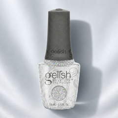 Frasco de esmalte en gel Gelish Water Field, color Blancos acabado Glitter, 15 ml