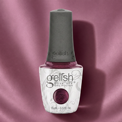 Frasco de esmalte en gel Gelish Samurai, color Morados acabado Shimmer, 15 ml
