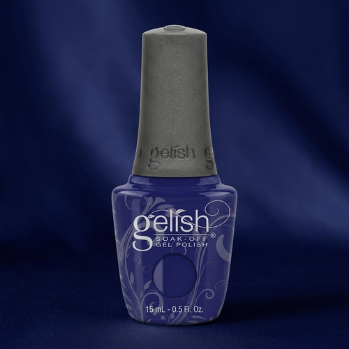 Frasco de esmalte en gel Gelish After Dark, color Azules acabado Cream, 15 ml