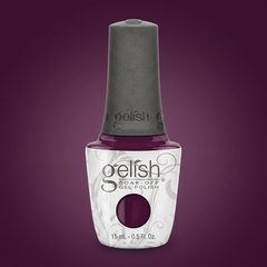 Frasco de esmalte en gel Gelish Plum And Done, color Borgoñas acabado Cream, 15 ml