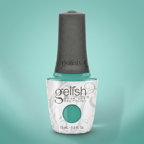 Frasco de esmalte en gel Gelish A Mint Of Spring, color Verdes acabado Cream, 15 ml