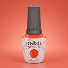 Frasco de esmalte en gel Gelish Tiki Tiki Laranga, color Naranjas acabado Cream, 15 ml