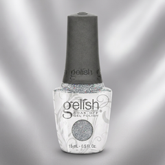 Frasco de esmalte en gel Gelish Am I Making You Gelish?, color Blancos acabado Glitter, 15 ml