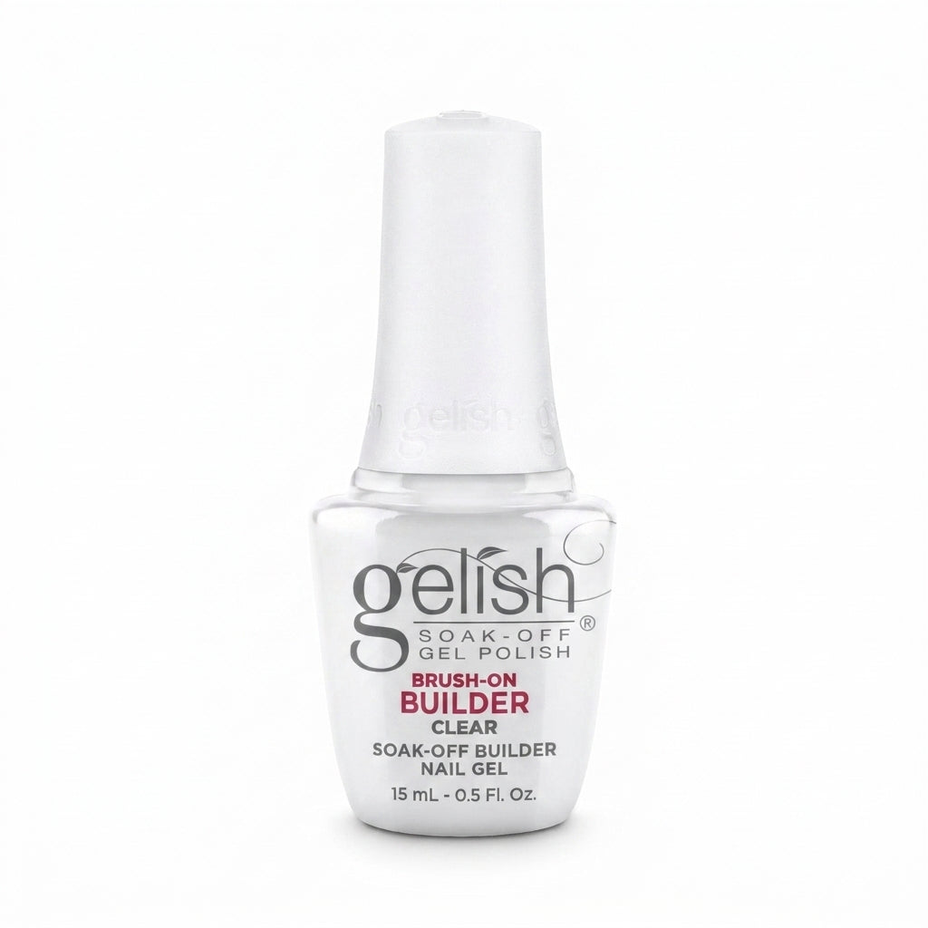 Frasco de builder gel Gelish Brush-On Builder Clear, 15 ml