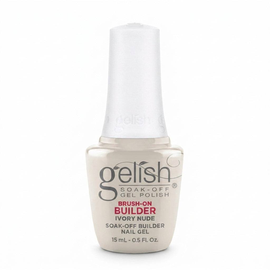 Frasco de builder gel Gelish Brush-On Builder Ivory Nude, 15 ml