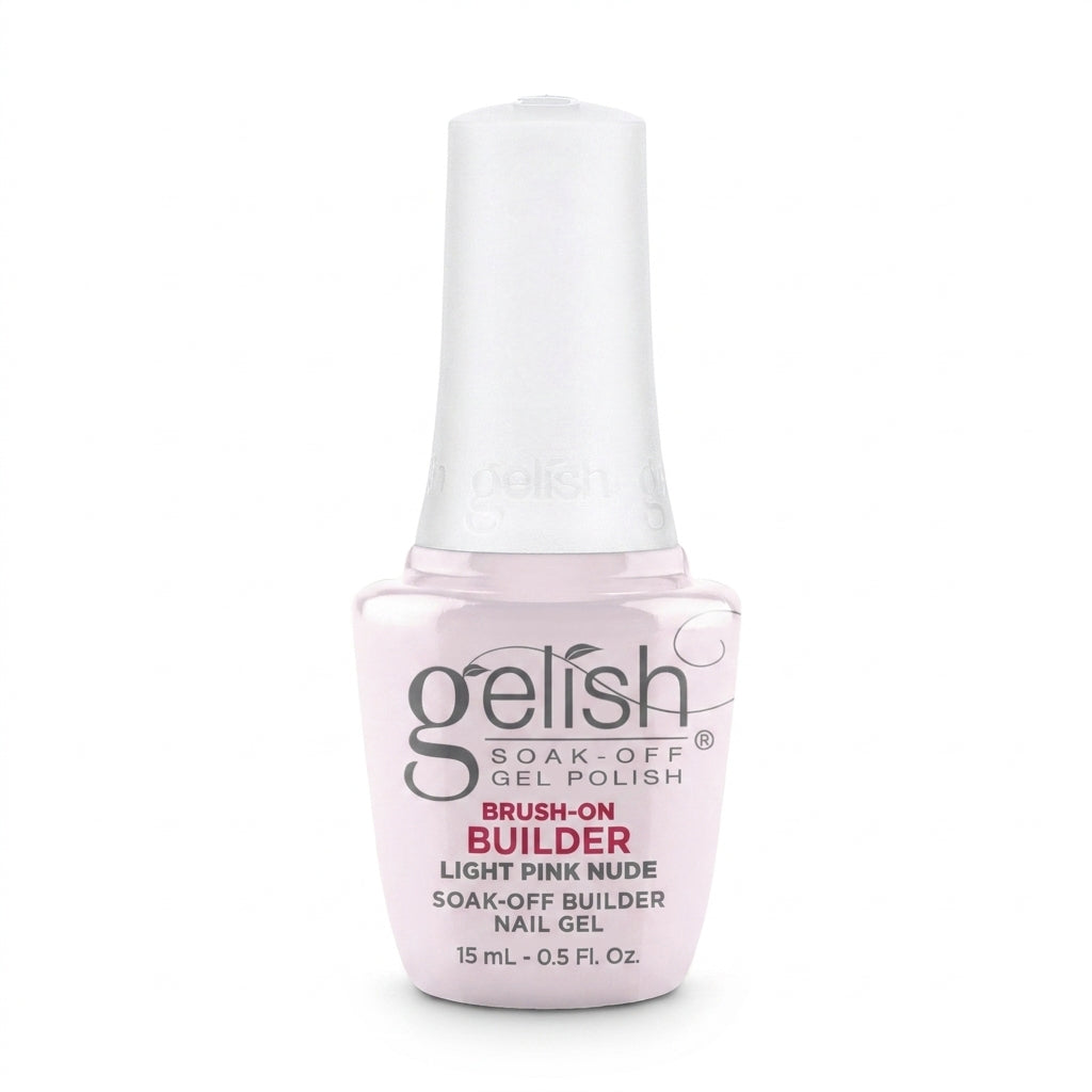 Frasco de builder gel Gelish Brush-On Builder Light Pink Nude, 15 ml