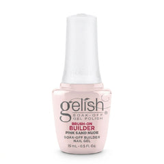 Frasco de builder gel Gelish Brush-On Builder Pink Sand Nude, 15 ml