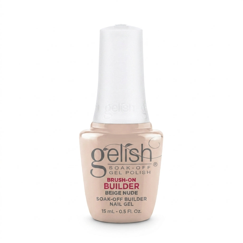 Frasco de builder gel Gelish Brush-On Builder Beige Nude, 15 ml
