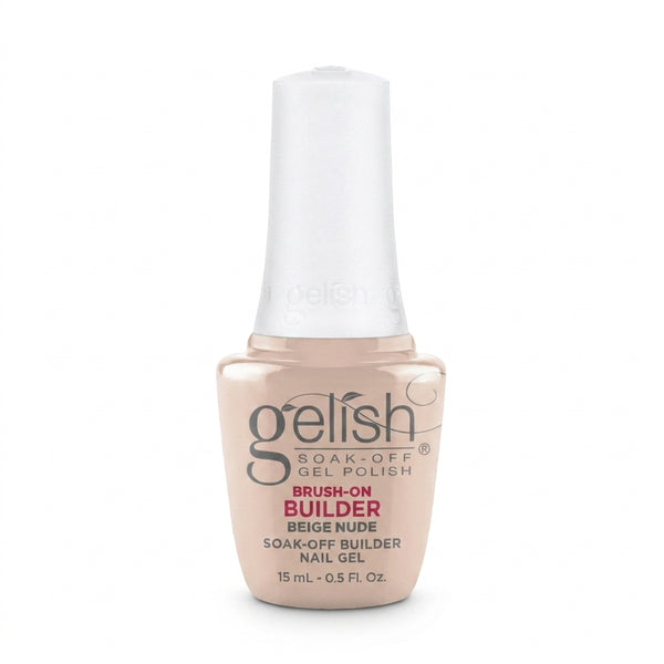 Frasco de builder gel Gelish Brush-On Builder Beige Nude, 15 ml