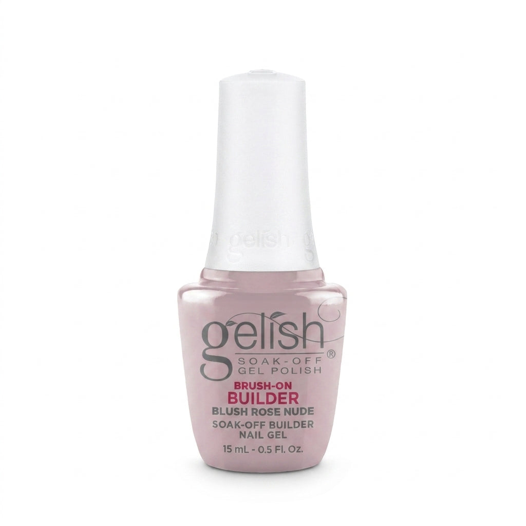 Frasco de builder gel Gelish Brush-On Builder Blush Rose Nude, 15 ml