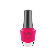 Frasco de esmalte tradicional Morgan Taylor Woke Up This Way, color Mauves acabado Cream, 15 ml, sobre fondo blanco