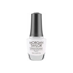 Frasco de esmalte tradicional Morgan Taylor Magic Within, color Blancos acabado Cream, 15 ml, sobre fondo blanco