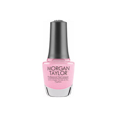 Frasco de esmalte tradicional Morgan Taylor Light Elegant, color Rosas acabado Cream, 15 ml, sobre fondo blanco