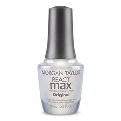Frasco de Morgan Taylor Reactmax Original Nail Strengthener + Extended Wear Base Coat, 15 ml