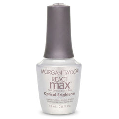 Frasco de Morgan Taylor Reactmax Optical Brightener Nail Strengthener + Extended Wear Base Coat, 15 ml
