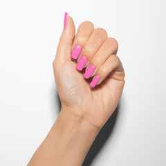 Manicura con esmalte tradicional Morgan Taylor Look At You Pink-Achu!, color Rosas acabado Cream