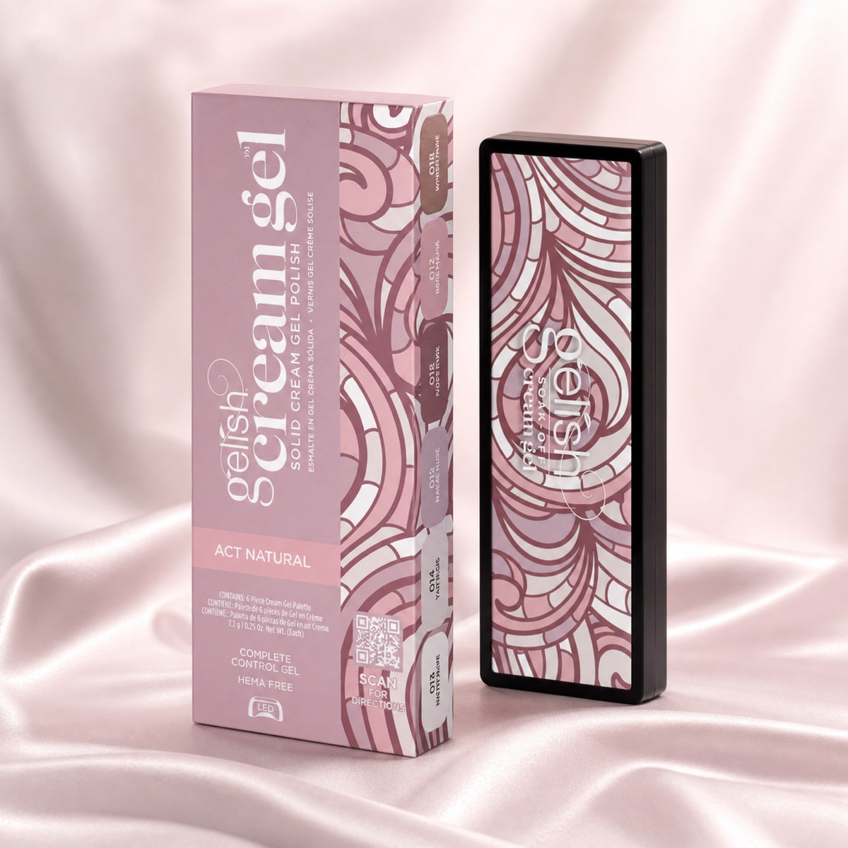 Kit Gelish Cream Gel Paleta 6 pc Act Natural, toma de producto