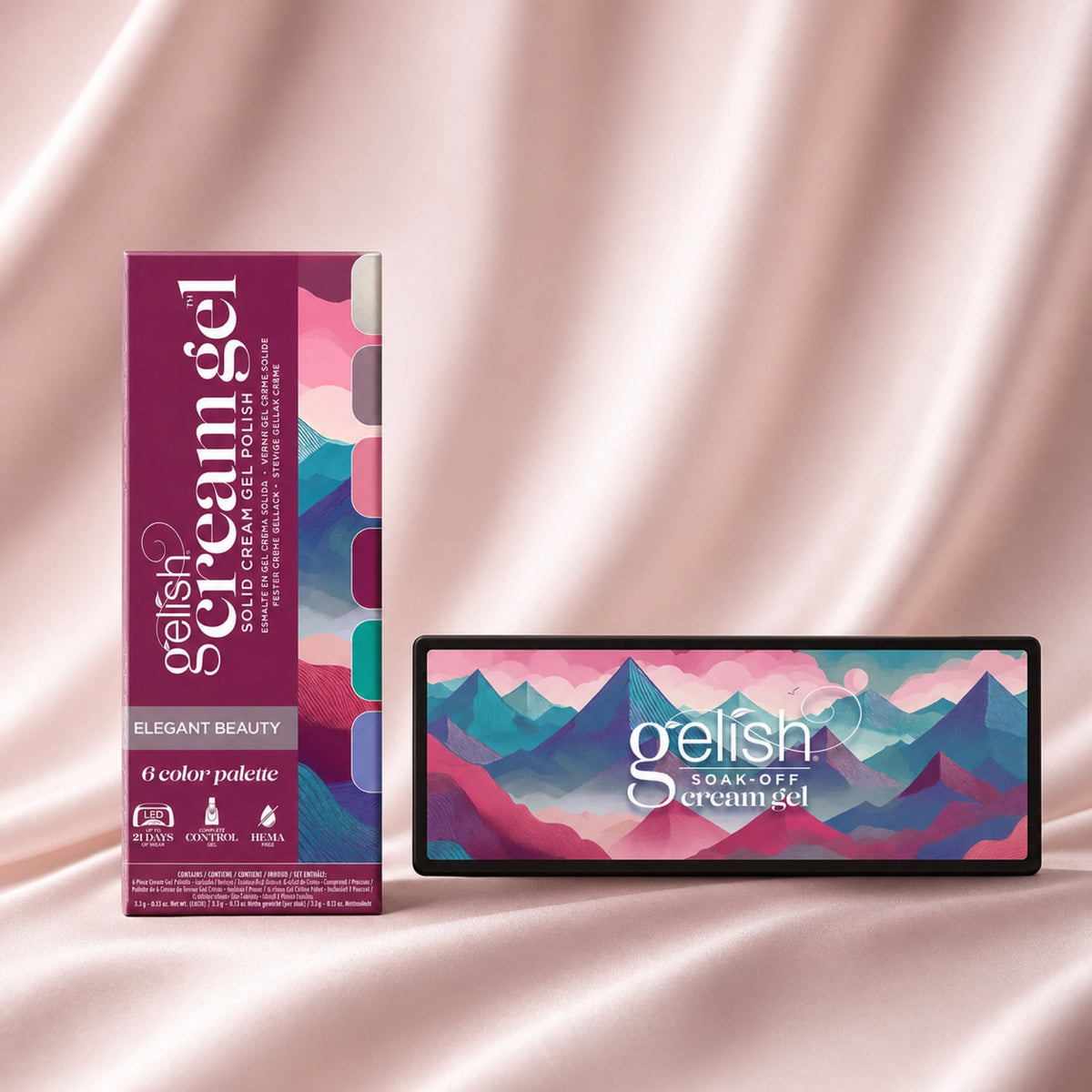Kit Gelish Cream Gel Paleta 6 pc Elegant Beauty, toma de producto