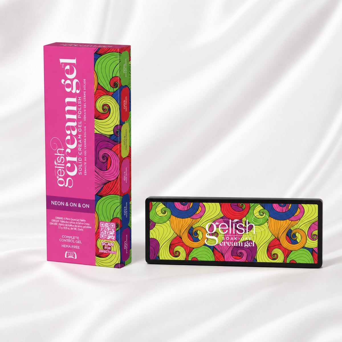 Kit Gelish Cream Gel Paleta 6 pc Neon & On & On, toma de producto