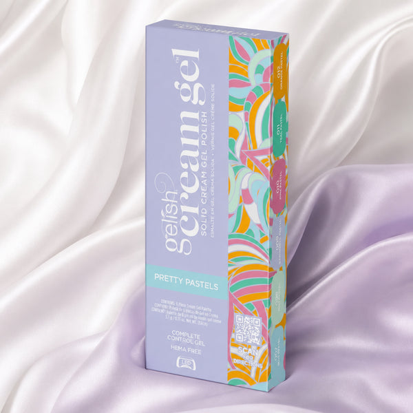 Kit Gelish Cream Gel Paleta 6 pc Pretty Pastels, toma de producto