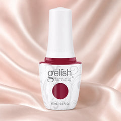 Frasco de esmalte en gel Gelish Hello, Merlot!, color Borgoñas acabado Cream, 15 ml