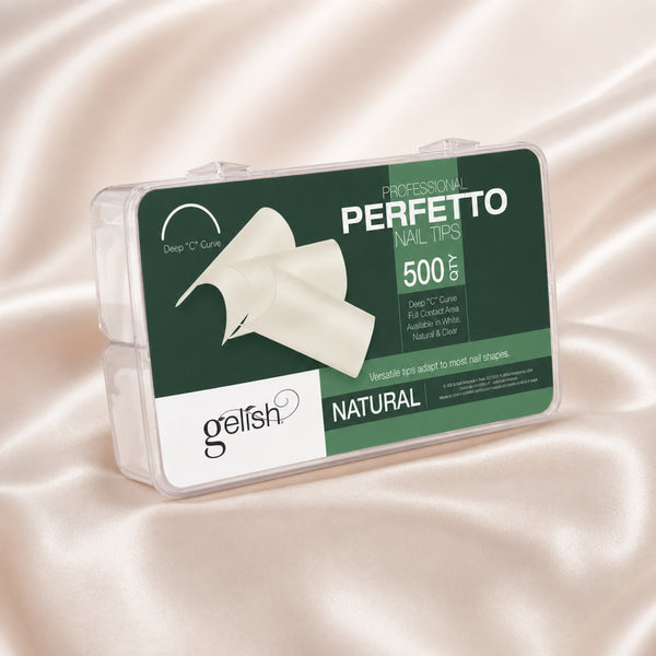 Gelish Perfetto Nail Tips Natural, 500 pzas, toma de producto