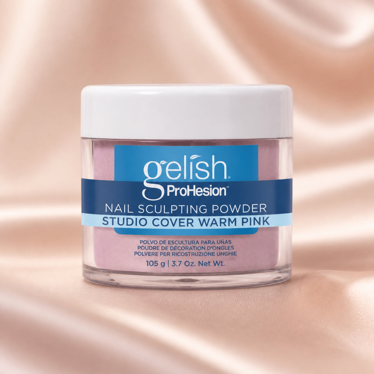 Polvo acrílico Gelish ProHesion Nail Sculpting Powder Studio Cover Warm Pink, 105 g, toma de producto