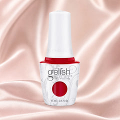 Frasco de esmalte en gel Gelish Red Roses, color Rojos acabado Cream, 15 ml